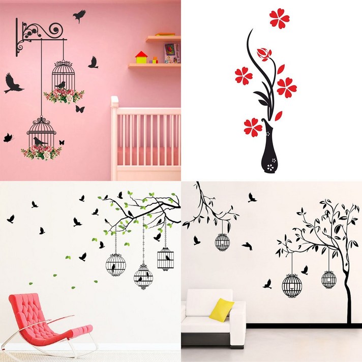 Homeberry Interior Room Decoration Sticker Wall Stickers Self Adhesive Sticker Pack of 4 Type17, Design 5 Homeberry Interior Room Decoration Sticker Wall Stickers Self Adhesive Sticker Pack of 4 Type17, Design 5