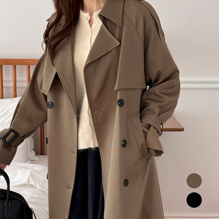 퀄리티인생핏보장 어던무드 고퀄리티 프리미엄 봄 가을 겨울 여성 트렌치 코트