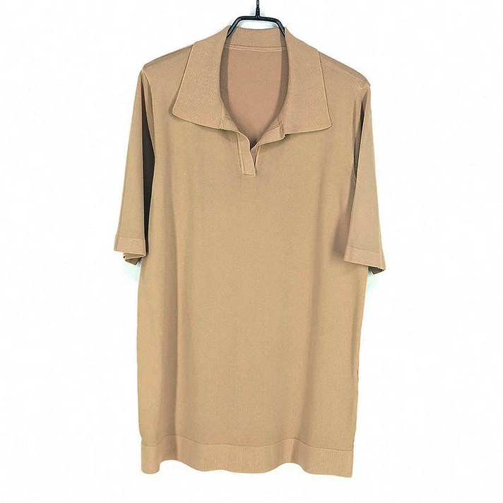 빈티지다온 지오송지오 여성 카라트임 춘하 니트반팔 딥베이지