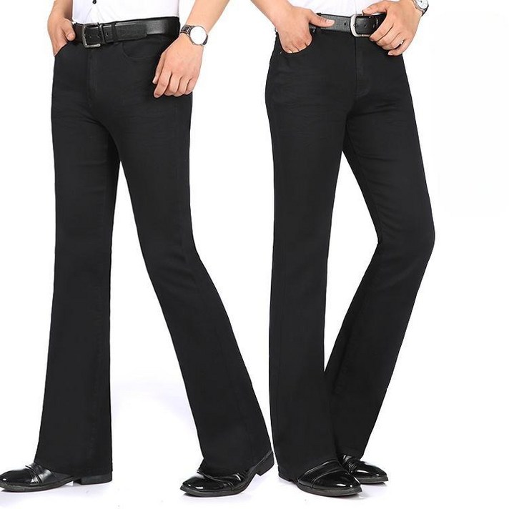 남자 청바지 봄 여름 미드 웨스트 부츠컷 슬림 팬츠 qqc16