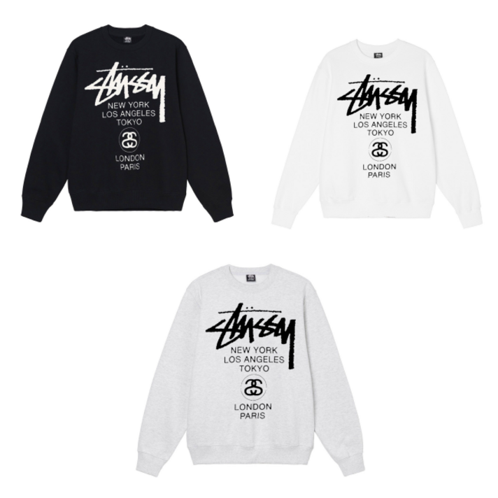 스투시 월드투어 크루넥 3913713