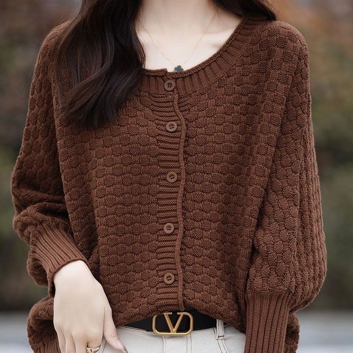 페이준 여성 봄 가을 가오리핏 니트 카디건 쇼트 루즈핏 코트 LN254