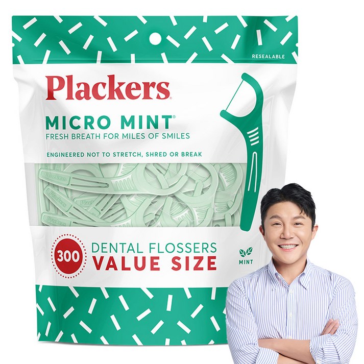 플랙커스 마이크로 민트 치실, 300개입, 1개 플랙커스 마이크로 민트 치실, 300개입, 1개