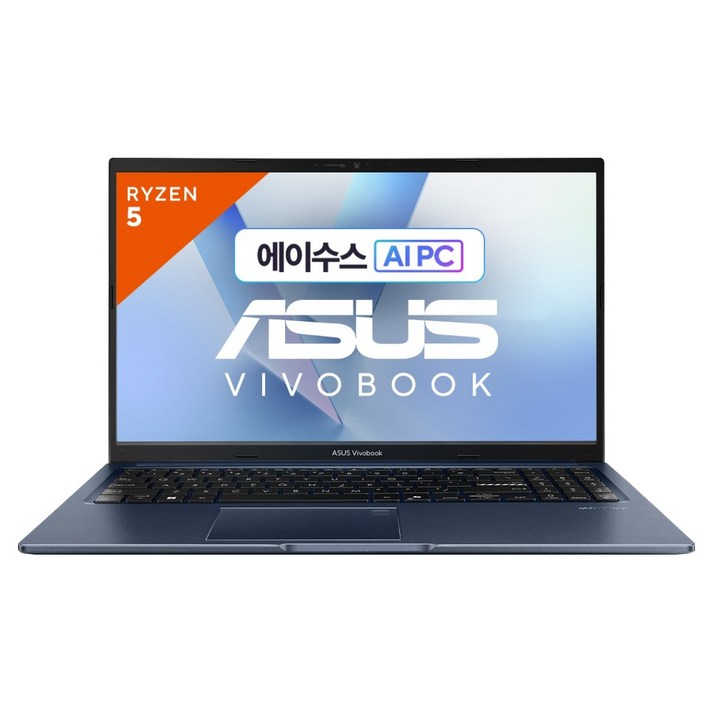 에이수스 2026 비보북 15 라이젠5 라이젠 100 시리즈, 콰이어트 블루, M1502NAQ-BQ015, 512GB, 16GB, Free DOS