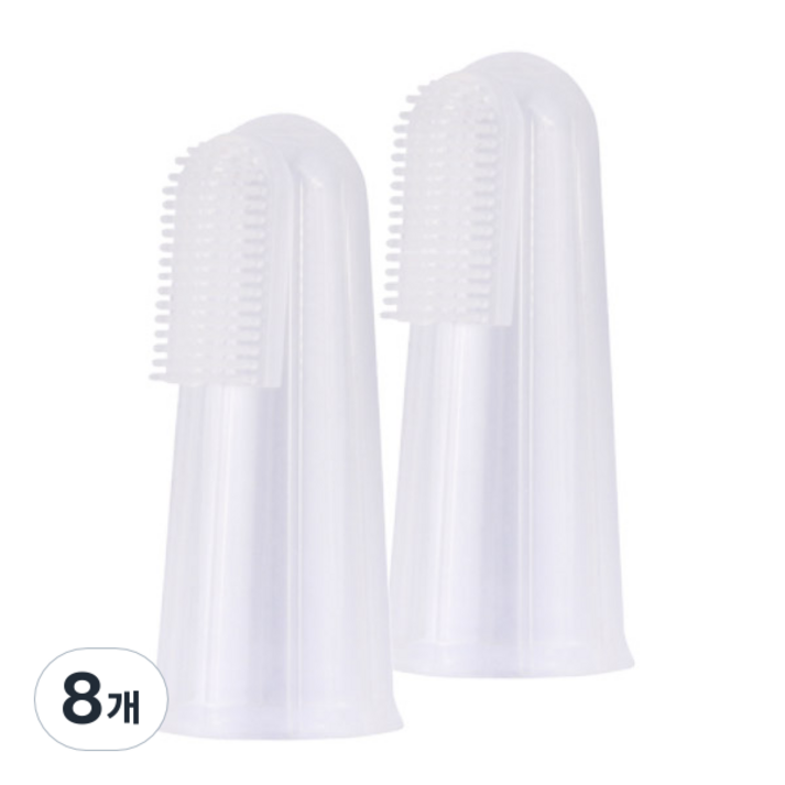 아이별프렌즈 실리콘 핑거칫솔, 단일 색상, 8개, 1개입