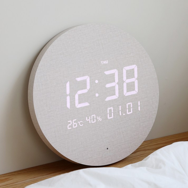 KAPPA 코지 글로우 벽시계 D9100, 애쉬 린넨