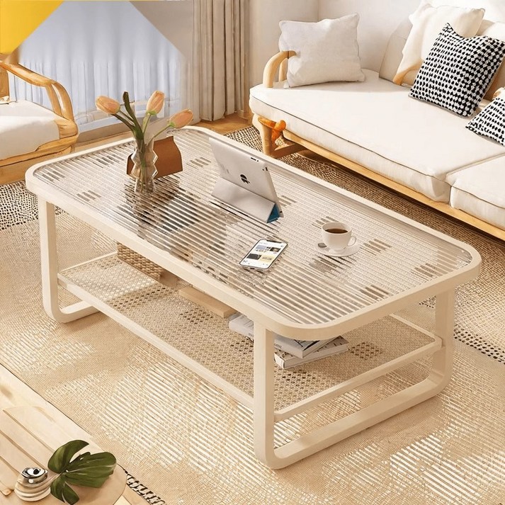 YAPOGI 강화 유리 거실테이블원 수납 소파테이블 인테리어 테이블