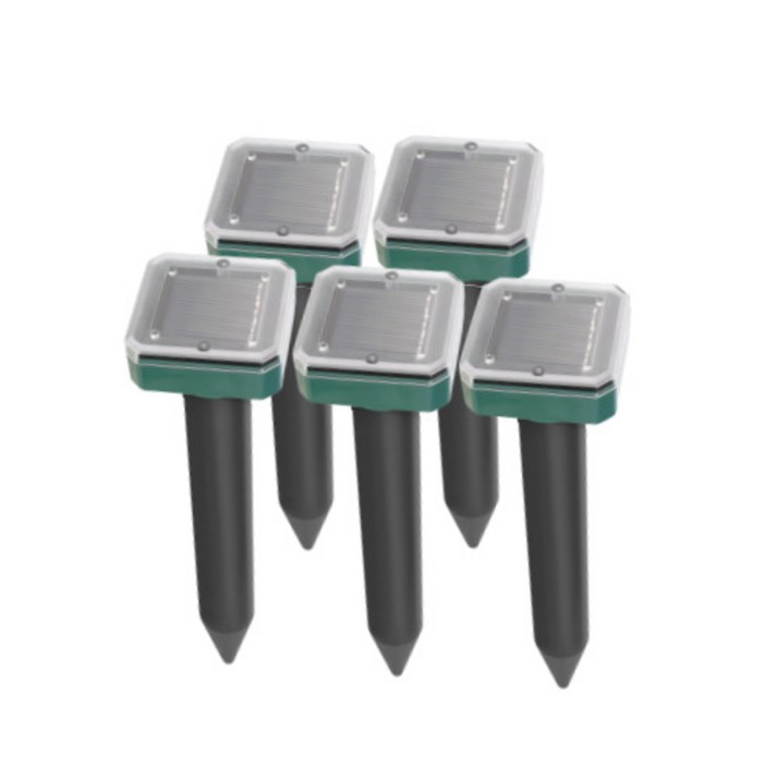 태양광 충전 두더지퇴치기 5개 유해동물 뱀 쥐 고라니 강력 초음파 B126