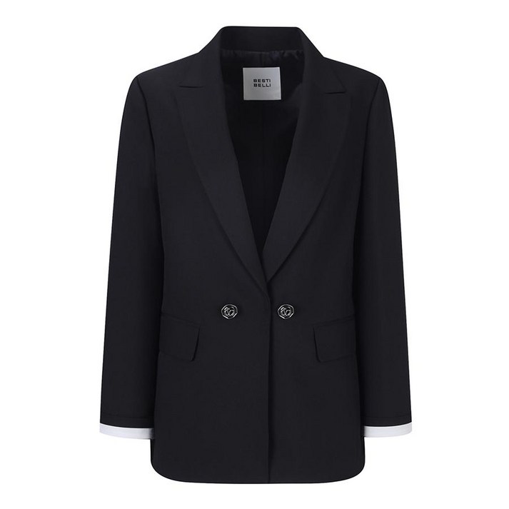 베스띠벨리 23S/S 롤업 투 버튼 테일러드 자켓 BGJ1108BK