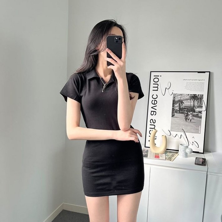 바이투엘 뒷리본 여리 pk 카라원피스