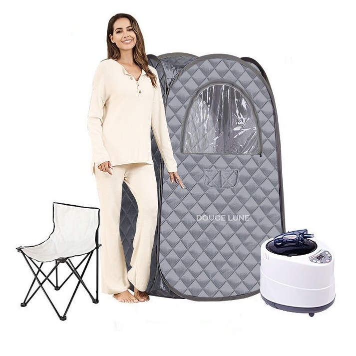 두스룬 가정용사우나 EP36 1인 습식 실내  가정용 찜질방 홈 찜질방 전신 접이식 한증막 DOUCE LUNE