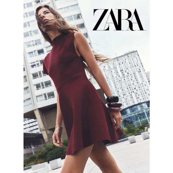 (국내배송)자라& ZARA 스케이터 니트 미니 원피스 2142/216/681