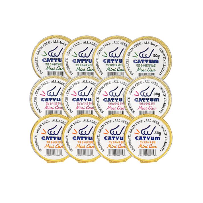 베러펫 캣냠 고양이습식사료 고양이캔 고양이사료 닭가슴살+연어+황태 30g, 12개, 12개