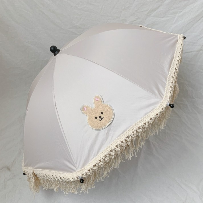 귀여운 아기 유모차 우산 양산 보헤미안 어린이 야외 태양 그늘 해변 UV 보호 우산,어린이 사진 소품 20230107