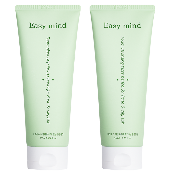 이지마인드 살리실산 아크네 모공 바하 폼클렌징 200ml 대용량, 200ml, 2개 이지마인드 살리실산 아크네 모공 바하 폼클렌징 200ml 대용량, 200ml, 2개