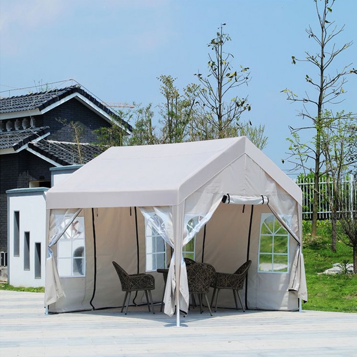 캐노피 천막 텐트 몽골 캠핑 야외용 포장마차 옥상 테라스 바람막이 접이식
