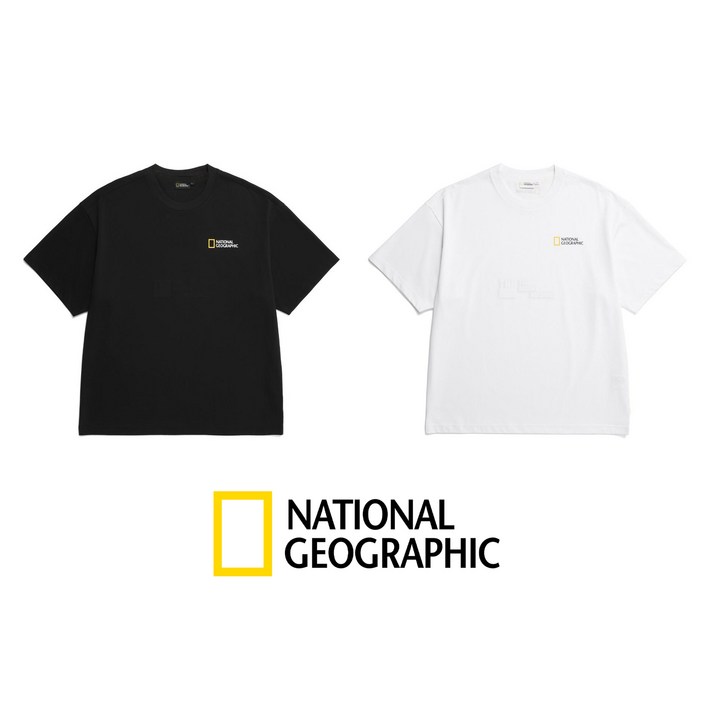 11 남여공용 여름신상 네셔널지오그레픽 수피마 스몰 로고 반팔 티셔츠