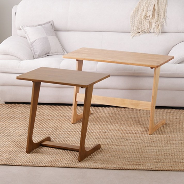 아비스 협탁 원목 사이드테이블 소파 보조 티테이블, 네추럴