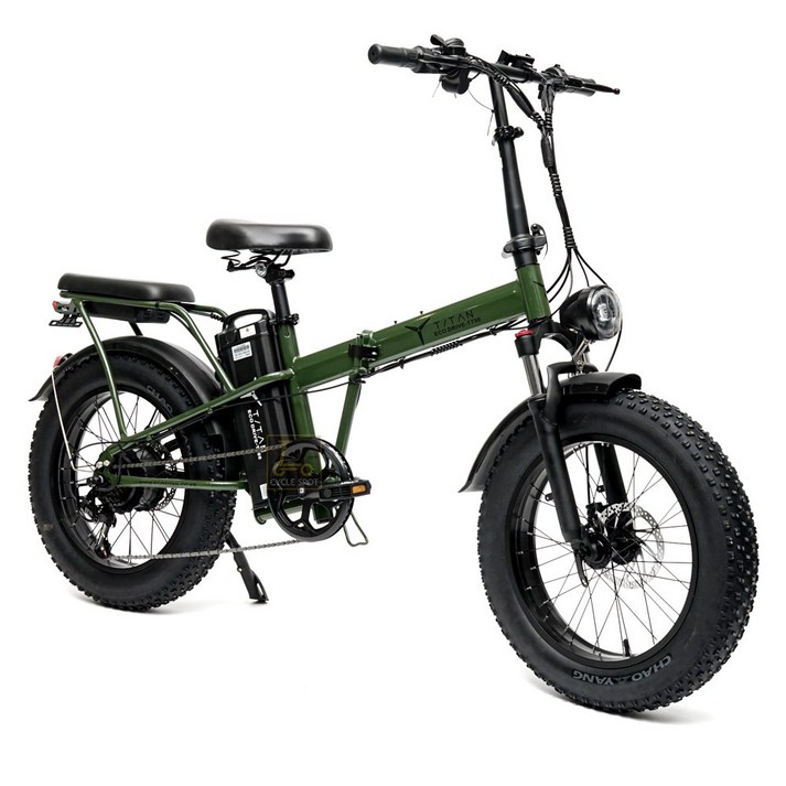 자이언트자전거할인 타이탄750 팻바이크 전기자전거 48V 13AH 500와트 분리형 배터리 접이식자전거, 카키