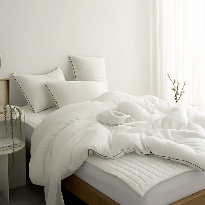 국내제조 띵스룸 크림슈 텐셀모달100 항진드기 향균 옥수수솜 이불세트