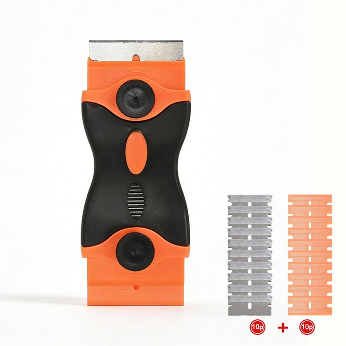 LXU 기스방지 듀얼날 스크래퍼 스티커제거기 인덕션 청소 껌칼 헤라