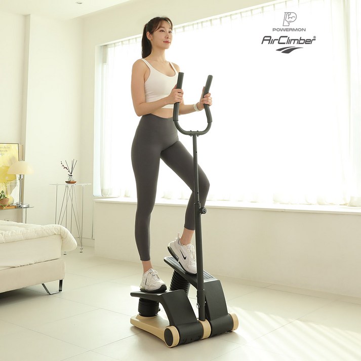 파워몬 에어클라이머 프리미엄 손잡이 가정용 에어 스텝퍼 천국의계단 유산소 실내 운동 기구