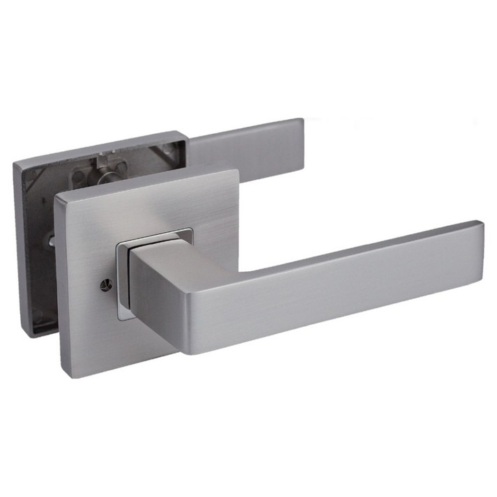 하이엔드 국산 마루 510 변색없는 니켈도금 사각 방문손잡이 문고리 레버 도어락 후면 볼트고정 시공편리, NI니켈