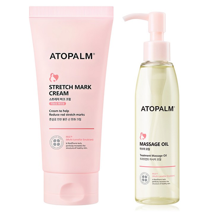 아토팜 매터니티 케어 스트레치 마크 튼살크림 150ml 마사지 오일 120ml