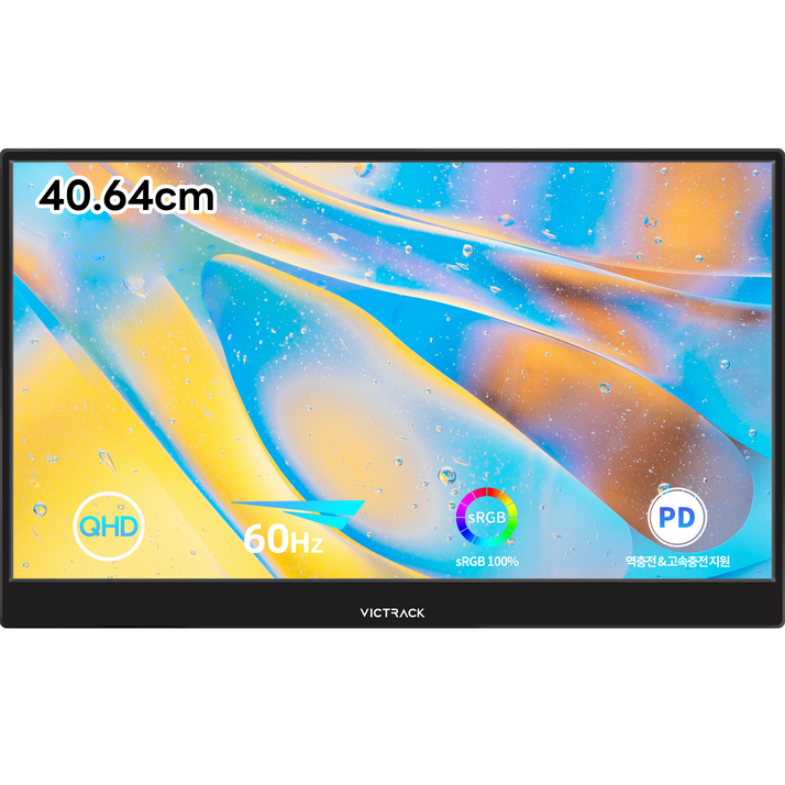 빅트랙 40.64cm QHD IPS 휴대용 모니터, 40.64cm, 160PM01