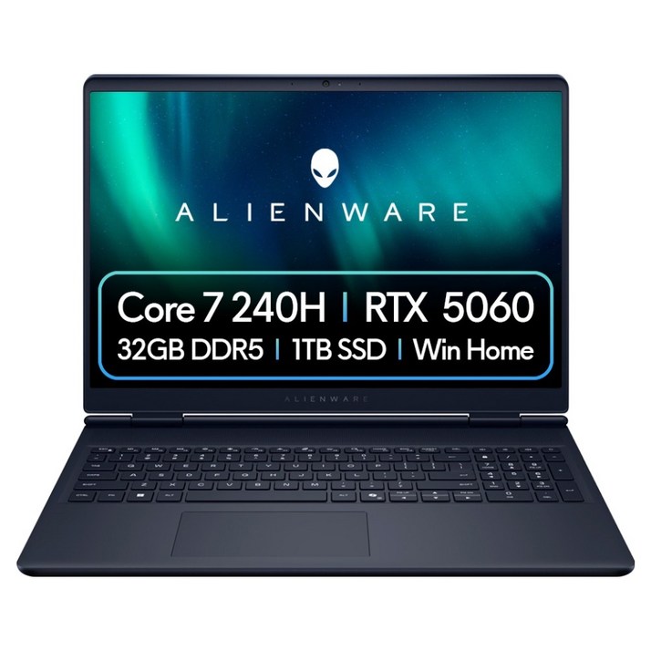 델 2025 에일리언웨어 오로라 16 코어7 인텔 14세대 지포스 RTX 5060