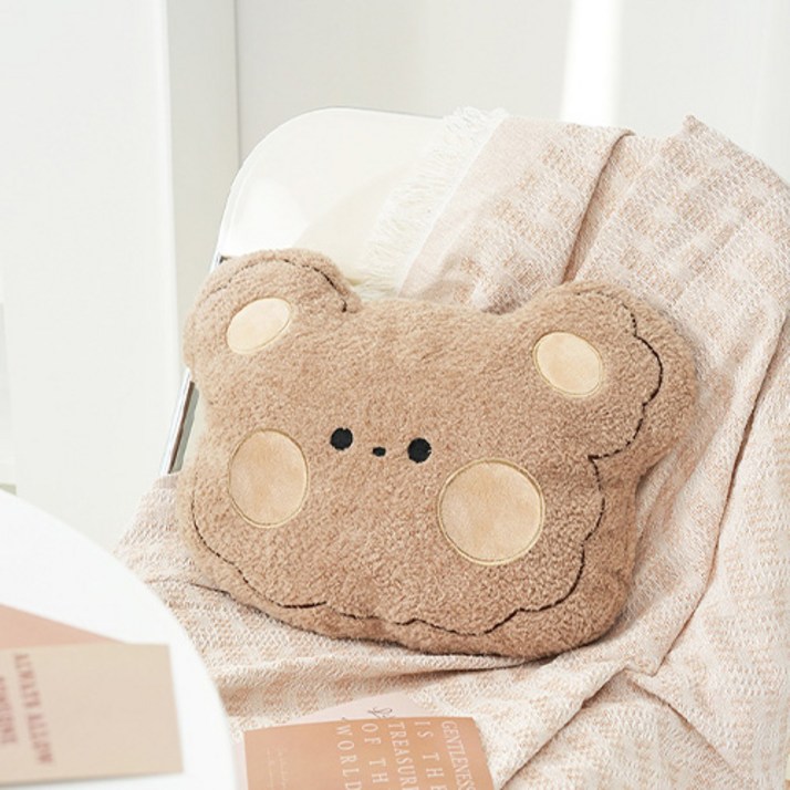 더플로우커머스 홈플로우 편안하고 보들보들 귀여운 동물 쿠션 곰