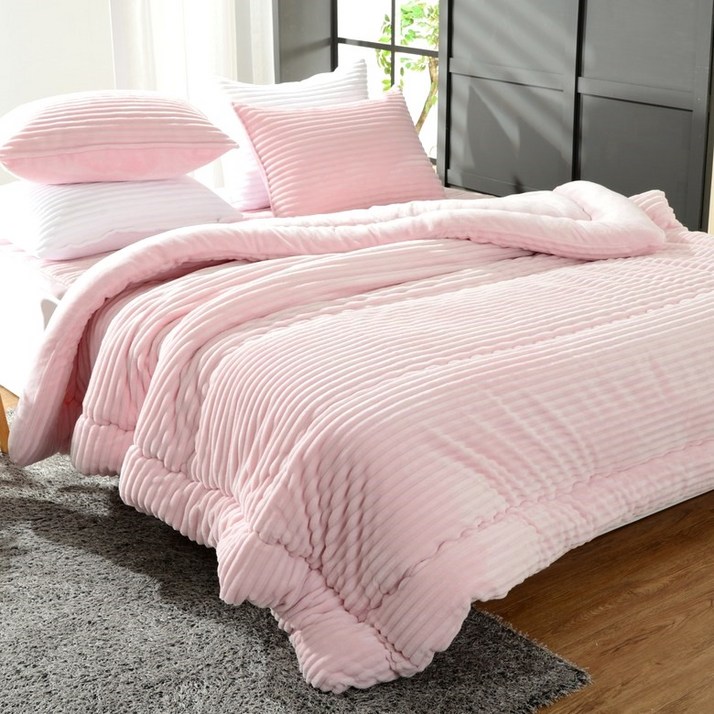 [겨울잠이불]멜루나 보들보들 부드럽고 포근한 밍크5mm 극세사 차렵이불