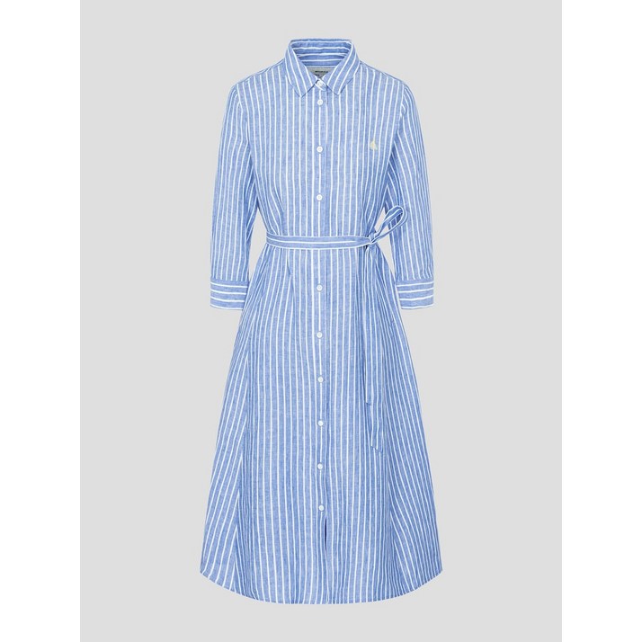 빈폴레이디스 리넨 스트라이프 셔츠 원피스
