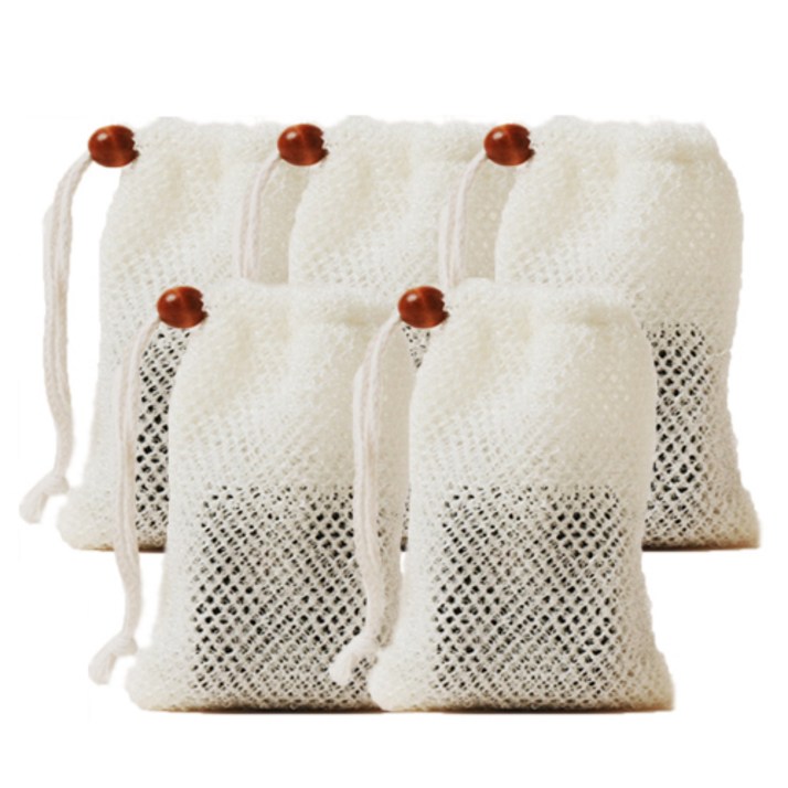 565도 밤부(대나무) 버블 메쉬 고급 비누망 84 x 45mm 풍성한 거품 깔끔한 클렌징 비누 관리