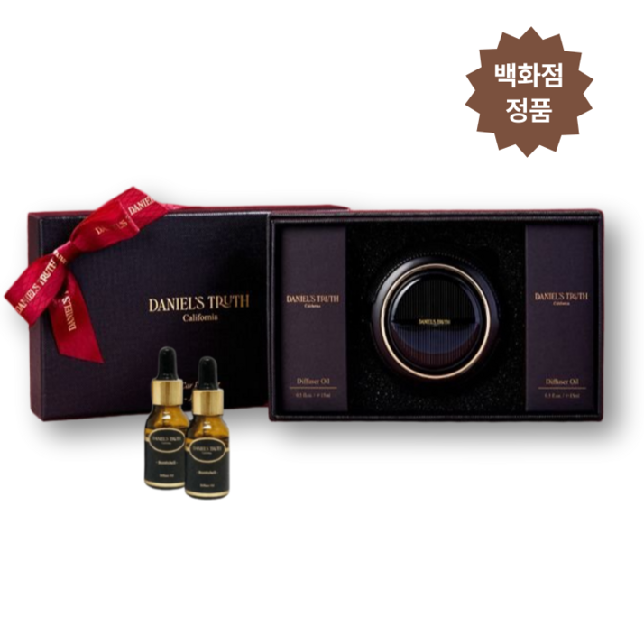 [백화점정품] 다니엘트루스 카 디퓨저 조슈아 본체+15ml 리필오일 2개입 (태양열 회전 디퓨저)