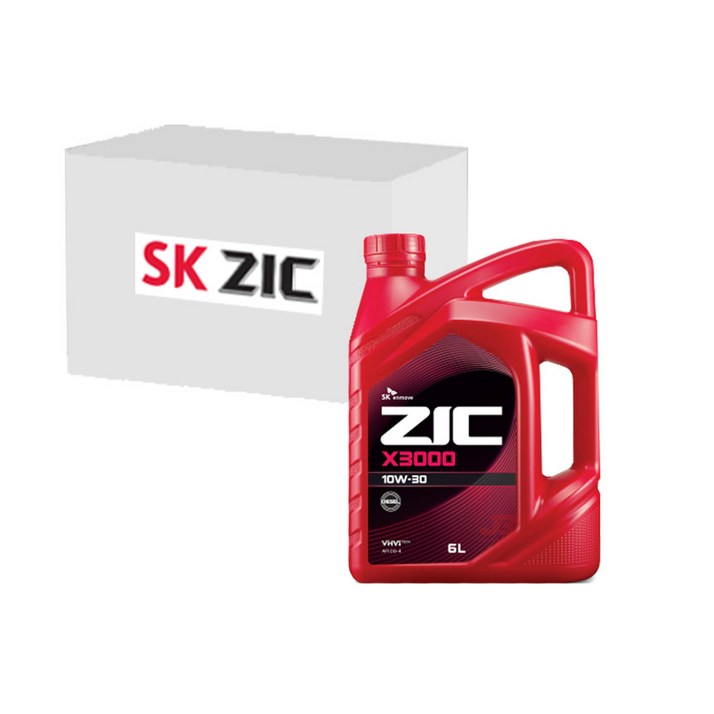 SK엔무브 지크 X3000 10W30 6L (디젤전용) (6L x 3개), 3개, 6L