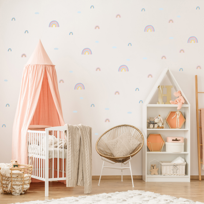 어린이집 유아실 아이방 꾸미기 무접착스티커 인기 아기방데코 추천