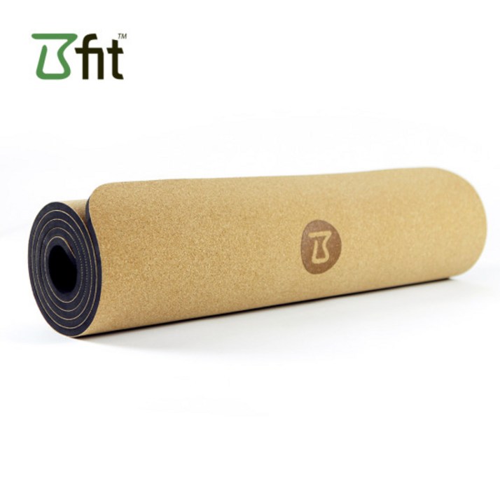 [비핏] 코르크 TPE 친환경요가매트 8mm 대형 와이드매트 요가 필라테스 홈트레이닝