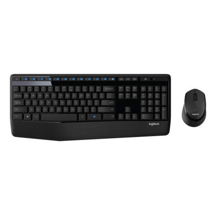 Logitech 무선 저소음 키보드 마우스 콤보 세트 합본 팜레스트 적용 액세유입 대비 설계 조용한 타이핑 한글정품, 단일상품