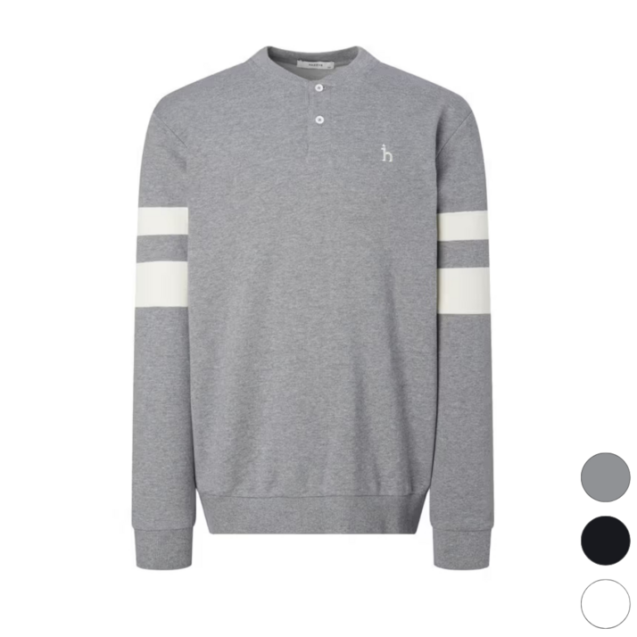 HAZZYS 남성 컬러배색 면 맨투맨 티셔츠 24FW 95~120Size