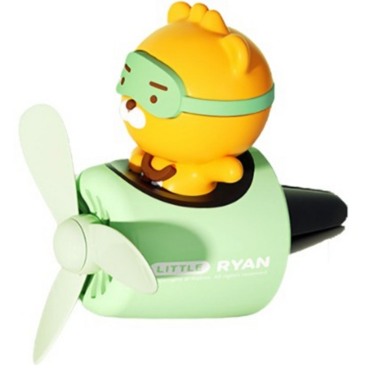 인기17종 차량용 송풍구 프로펠러 방향제 피규어 캐릭터+리필2매, 9)라이언 카카오, 1세트