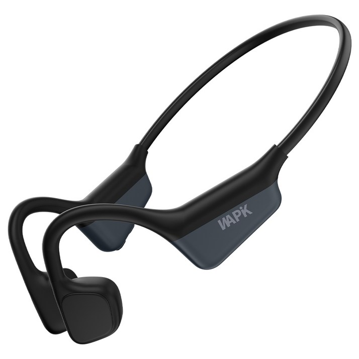 와피크 오픈형 블루투스 골전도 이어폰 N20 무선 IPX6 방수 귀걸이형, 블랙