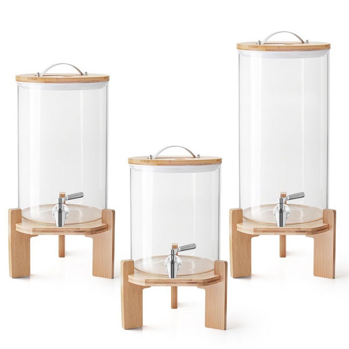 호텔 카페 가정 파티 내열유리 음료 디스펜서 3가지 용량 5L 7.5L 10L, 10L, 1개 호텔 카페 가정 파티 내열유리 음료 디스펜서 3가지 용량 5L 7.5L 10L, 10L, 1개