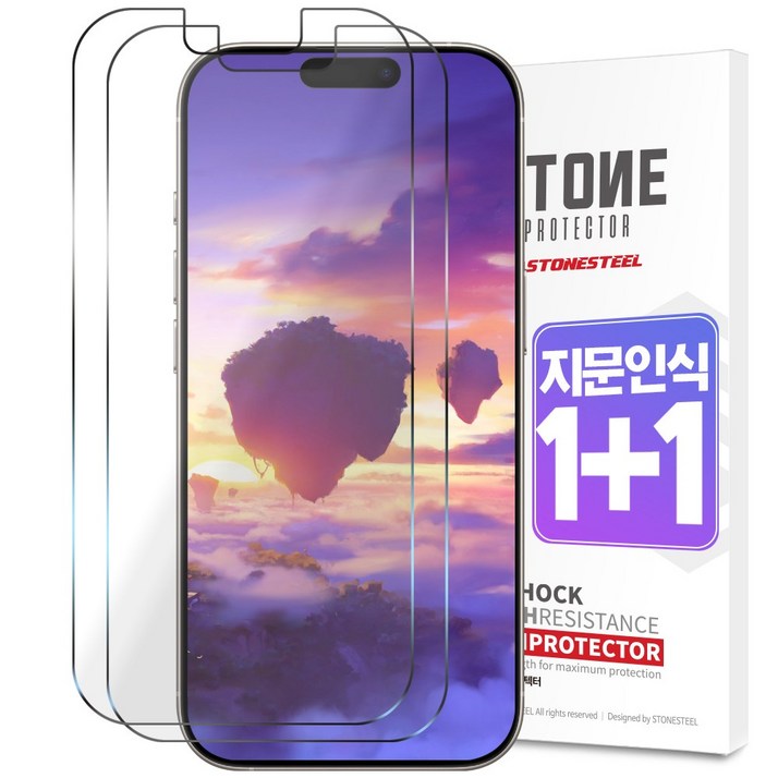 STONESTEEL 아이폰 슬림터치 국산 평면 PET 휴대폰 액정보호필름