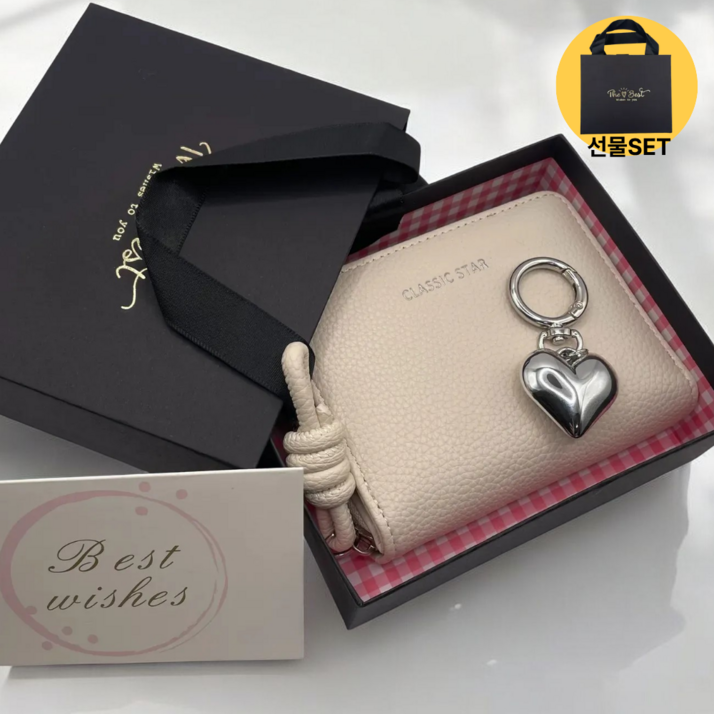 케이옵티마 여성반지갑 학생지갑 선물세트 10대여자학생 반지갑 생일선물