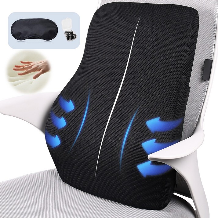 Flyaiku 편안한 사무실 의자 등받이 쿠션 허리받침대 허리보호