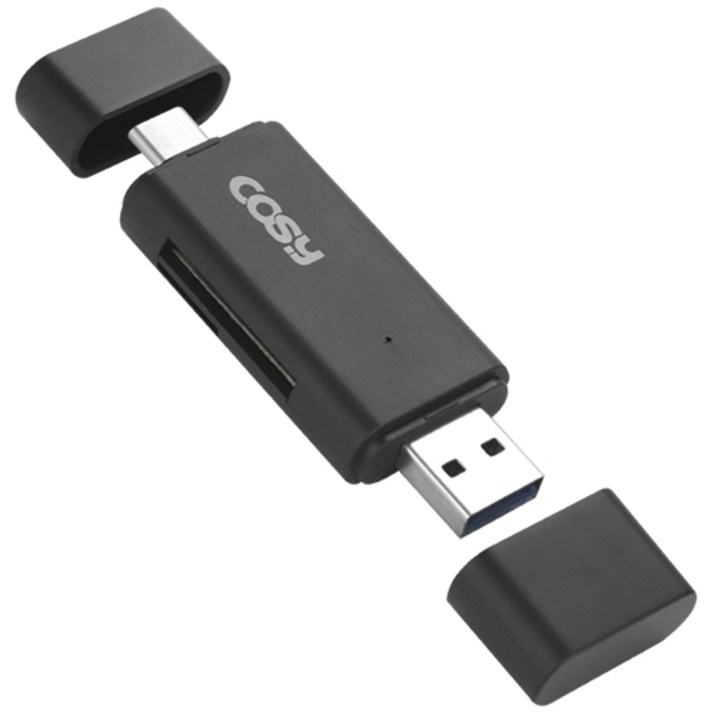 코시 타입C OTG USB3.0 PC겸용 카드리더기, CR3331C, 블랙 186583193