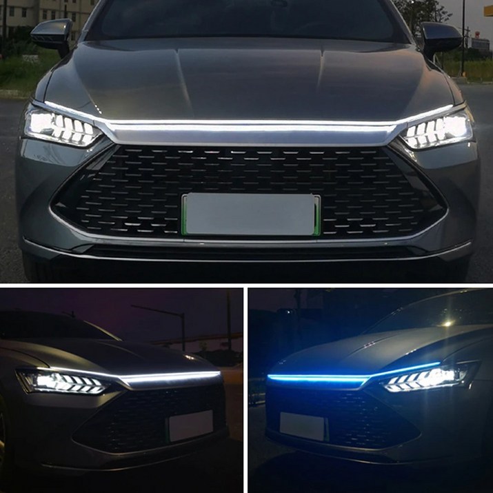 락모터스 자동차 후드 LED 12V 무빙LED 램프 주행등 방수 LED바 트렁크등 본넷 차량용, 무빙후드LED바(레드2P)