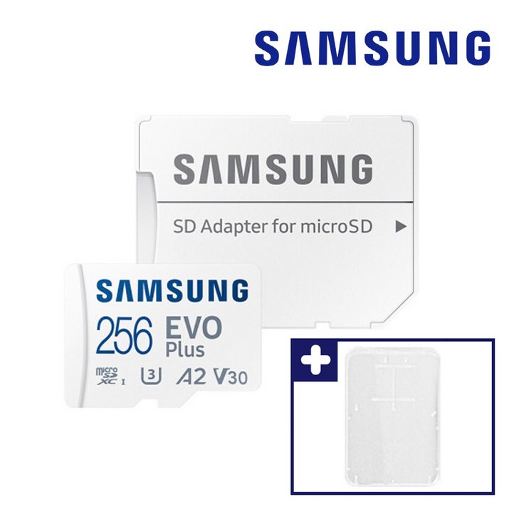 삼성 Micro SD 메모리 카드 마이크로 SD EVO PLUS 블랙박스 스마트폰 + 보관 케이스 64GB 128GB 256GB 512GB, 256GB 7353639425