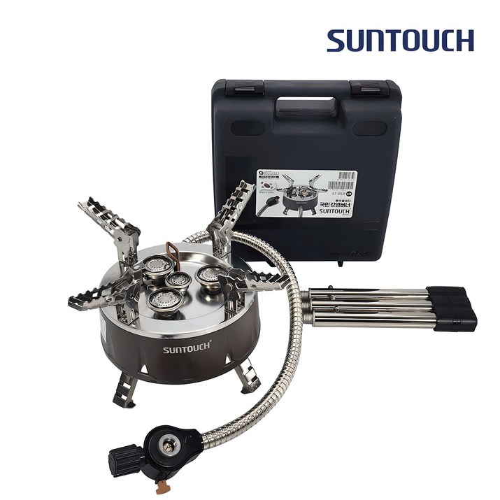 썬터치 통주물바디 고화력 캠핑버너 4구 강염버너 그리들버너 다이캐스팅 원형 STDS1F